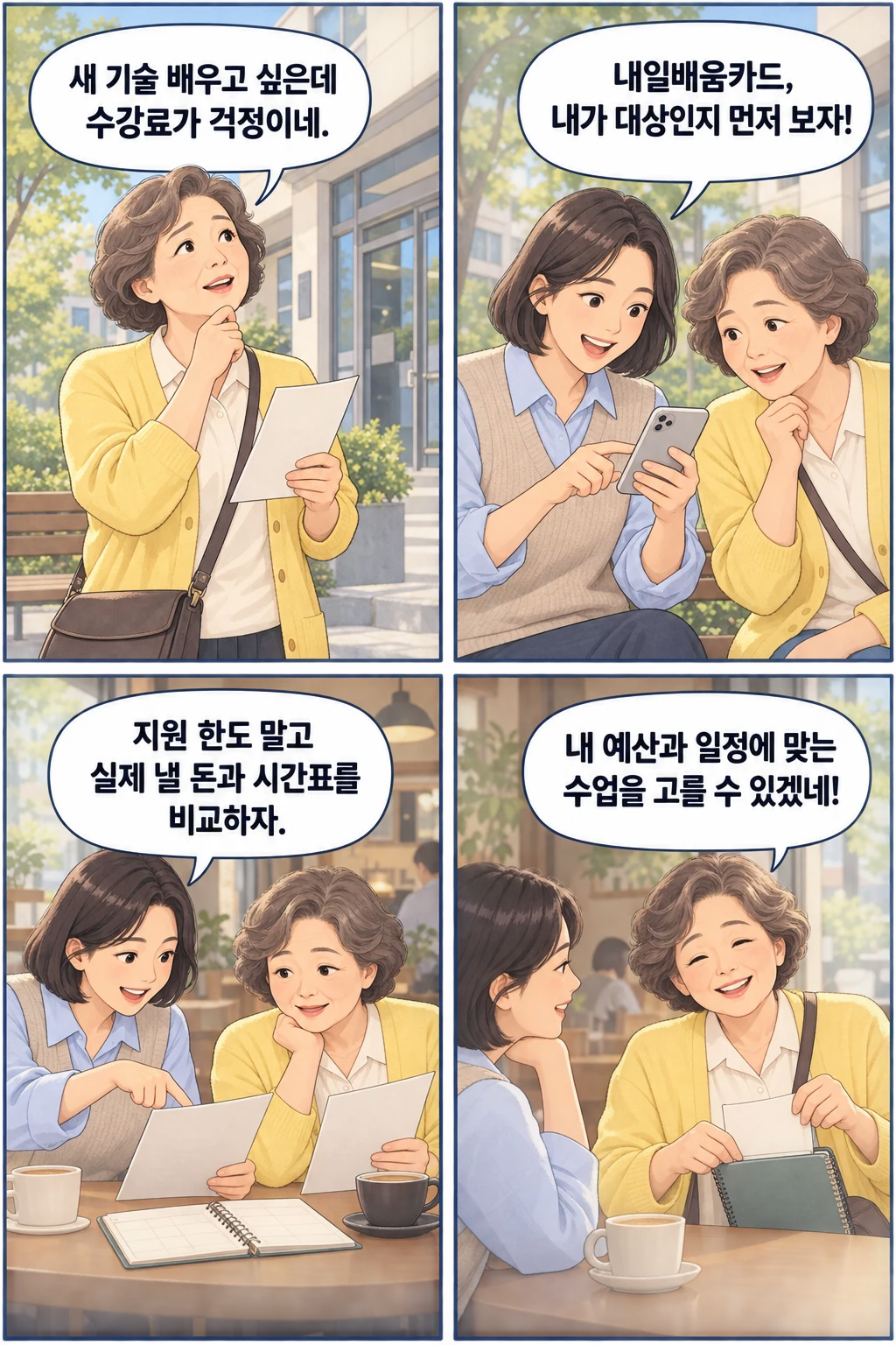 배울 일을 고를 때, 엄마와 딸의 비교